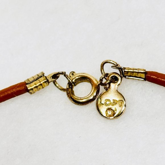 LOFT Faux Tortoise Shell Acrylic Necklace - Autumn Colors - Picture 6 of 6